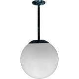 Dabmar Lighting D7511-12-VG 16" Ceiling Globe Fixture 12" Drop Verde Green