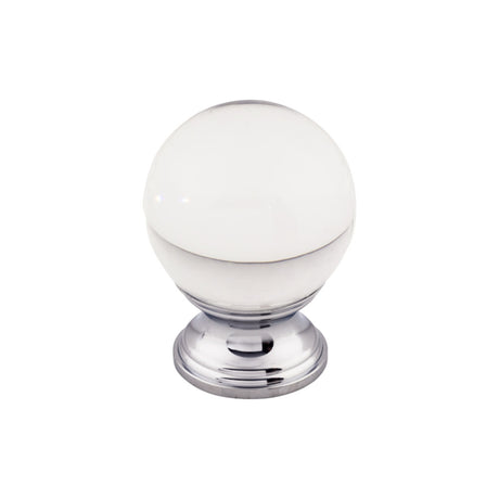 Top Knobs TK842PC Clarity Clear Glass 1 3/8" Diameter Round Knob Polished Chrome