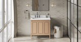 Jeffrey Alexander Percival 36" Natural Oak Single Sink Bathroom Vanity with White Quartz Top - 8 in. Widespread Faucet Top product image 6