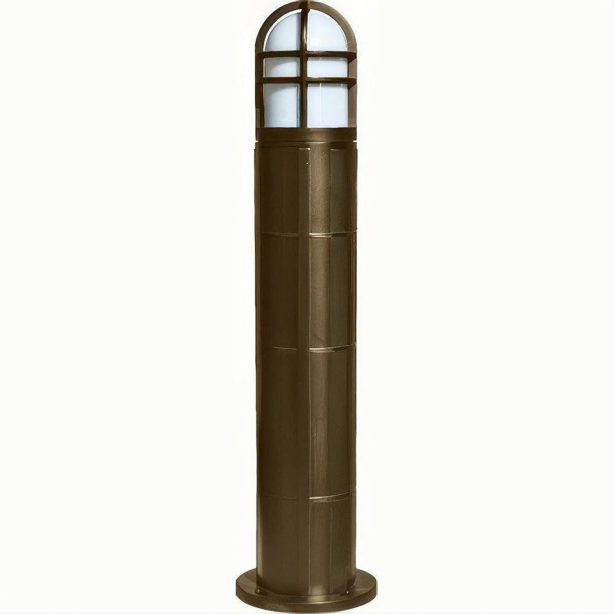 Dabmar Lighting D110-L12-50K-BZ Fiber G Bollard Open Cage 120V-277V G24 LED 12W 50K Bronze