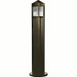 Dabmar Lighting D120-L12-30K-BZ Fiber G Bollard Half Frost 120V-277V G24 LED 12W 30K Bronze