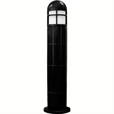 Dabmar Lighting D140-L12-30K-B Fiber G Bollard Open Cage 120V-277V G24 LED 12W 30K Black