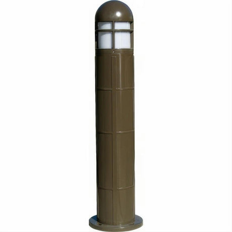 Dabmar Lighting D140-L12-30K-BZ Fiber G Bollard Open Cage 120V-277V G24 LED 12W 30K Bronze