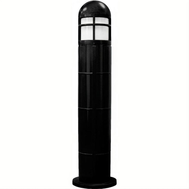 Dabmar Lighting D140-L12-50K-B Fiber G Bollard Open Cage 120V-277V G24 LED 12W 50K Black