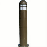 Dabmar Lighting D140-L9-40K-BZ Fiber G Bollard Open Cage 120V GU24 LED 9W 40K Bronze