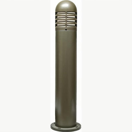 Dabmar Lighting D180-L12-30K-BZ Fiber G Bollard Louvered 120V-277V G24 LED 12W 30K Bronze
