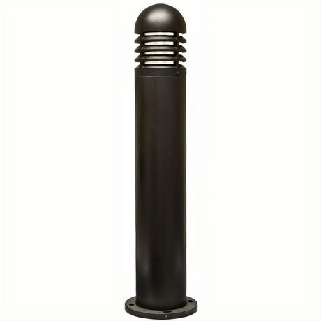 Dabmar Lighting D180-L20-30K-B Fiber G Bollard Louvered 120V-277V G24 LED 20W 30K Black
