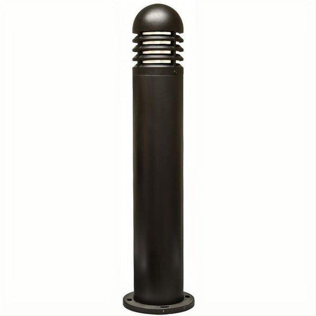 Dabmar Lighting D180-L20-30K-B Fiber G Bollard Louvered 120V-277V G24 LED 20W 30K Black