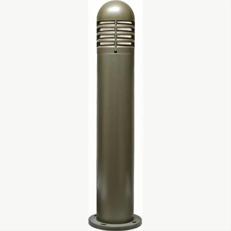 Dabmar Lighting D180-L25-AMB-BZ Fiber G Bollard Louvered 100V-277V G24 LED 25W Amber Bronze