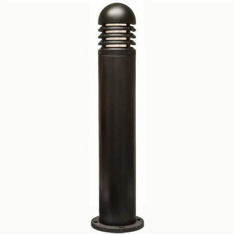 Dabmar Lighting D180-L6-30K-B Fiber G Bollard Louvered 120V E26 LED 6W 30K Black