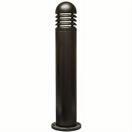 Dabmar Lighting D180-L6-60K-B Fiber G Bollard Louvered 120V E26 LED 6W 60K Black