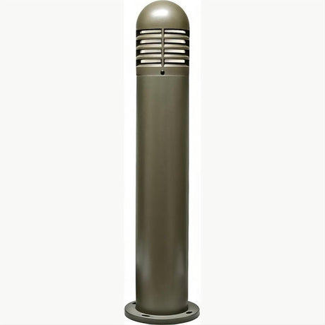 Dabmar Lighting D180-L6-RGBW-BZ Fiber G Bollard Louvered 120V E26 LED 6W RGBW Bronze