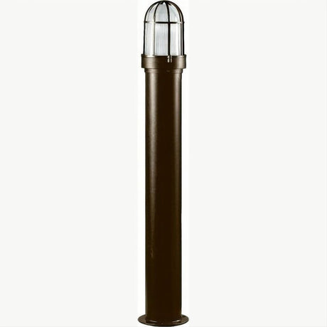Dabmar Lighting D3100-L12-30K-B Steel Bollard Open Cage 120V-277V G24 LED 12W 30K Black