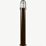 Dabmar Lighting D3100-L12-40K-B Steel Bollard Open Cage 120V-277V G24 LED 12W 40K Black