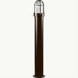 Dabmar Lighting D3100-L12-40K-BZ Steel Bollard Open Cage 120V-277V G24 LED 12W 40K Bronze