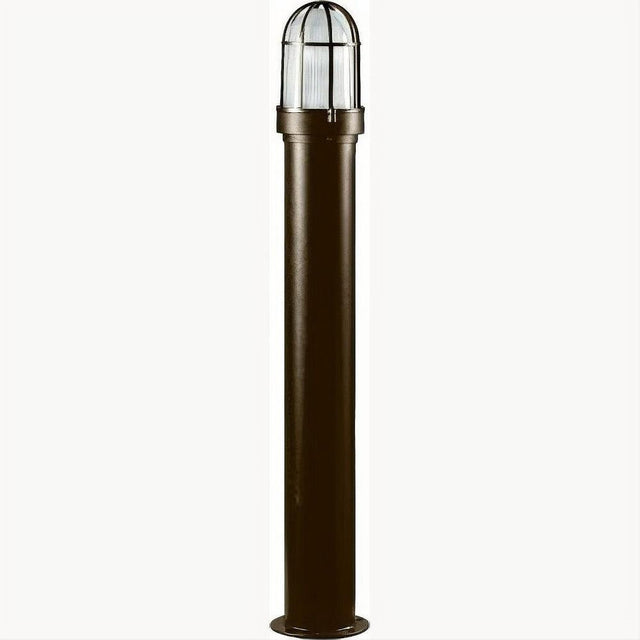 Dabmar Lighting D3100-L20-30K-B Steel Bollard Open Cage 120V-277V G24 LED 20W 30K Black