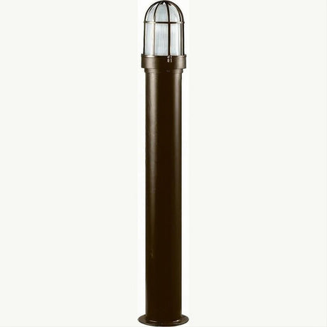 Dabmar Lighting D3100-L20-50K-BZ Steel Bollard Open Cage 120V-277V G24 LED 20W 50K Bronze