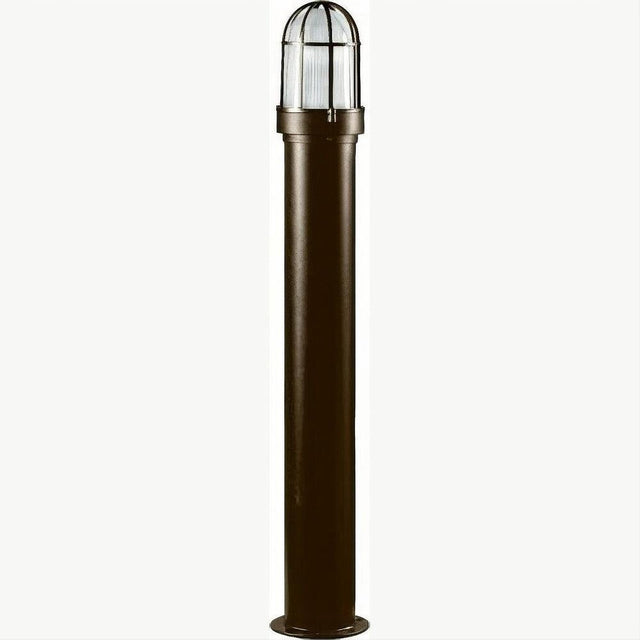 Dabmar Lighting D3100-L6-60K-B Steel Bollard Open Cage 120V E26 LED 6W 60K Black
