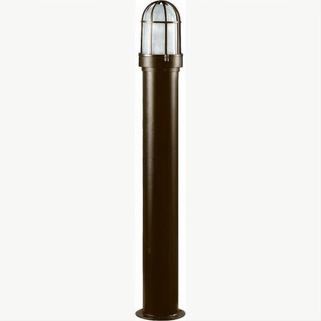 Dabmar Lighting D3100-L6-RGBW-B Steel Bollard Open Cage 120V E26 LED 6W RGBW Black