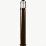 Dabmar Lighting D3100-L6-RGBW-BZ Steel Bollard Open Cage 120V E26 LED 6W RGBW Bronze