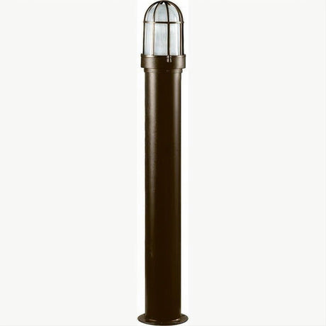 Dabmar Lighting D3100-L6-RGBW-BZ Steel Bollard Open Cage 120V E26 LED 6W RGBW Bronze