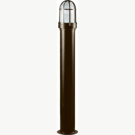 Dabmar Lighting D3100-L9-40K-B Steel Bollard Open Cage 120V GU24 LED 9W 40K Black