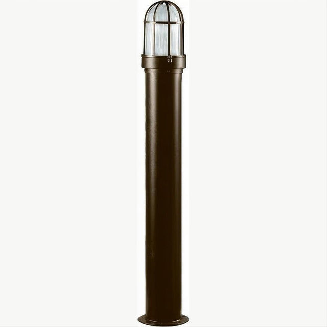 Dabmar Lighting D3100-L9-40K-B Steel Bollard Open Cage 120V GU24 LED 9W 40K Black