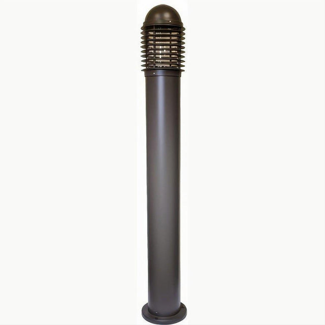Dabmar Lighting D3300-L12-40K-B Cast Alum Bollard Caged 120V-277V G24 LED 12W 40K Black