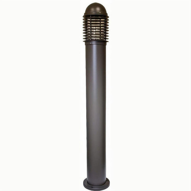 Dabmar Lighting D3300-L12-50K-B Cast Alum Bollard Caged 120V-277V G24 LED 12W 50K Black