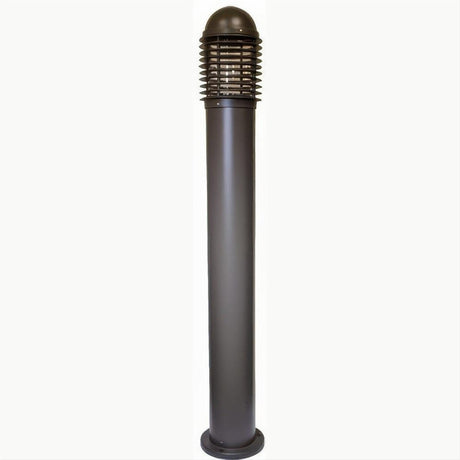 Dabmar Lighting D3300-L6-60K-B Cast Alum Bollard Caged 120V E26 LED 6W 60K Black