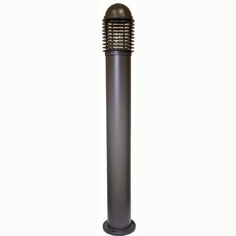 Dabmar Lighting D3300-L9-27K-B Cast Alum Bollard Caged 120V GU24 LED 9W 27K Black
