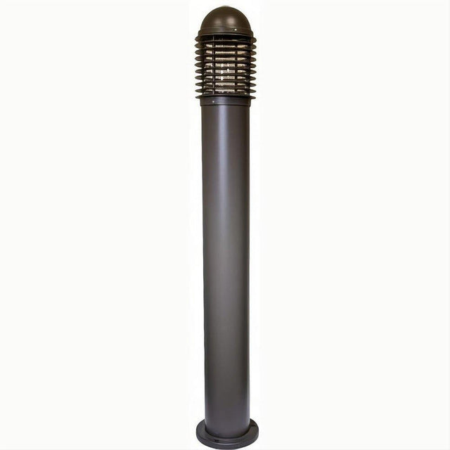 Dabmar Lighting D3300-L9-27K-B Cast Alum Bollard Caged 120V GU24 LED 9W 27K Black