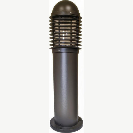 Dabmar Lighting D3390-L9-27K-BZ Cast Alum Mini Bollard Caged 120V GU24 LED 9W 27K Bronze