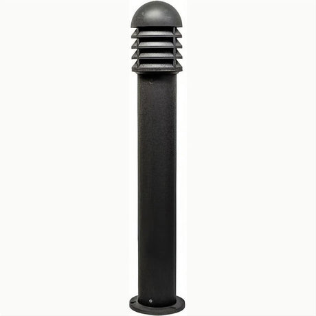 Dabmar Lighting D3400-L6-30K-B-CLR-CLR Cast Alum Bollard Shuttered 120V E26 LED 6W 30K Clear Black