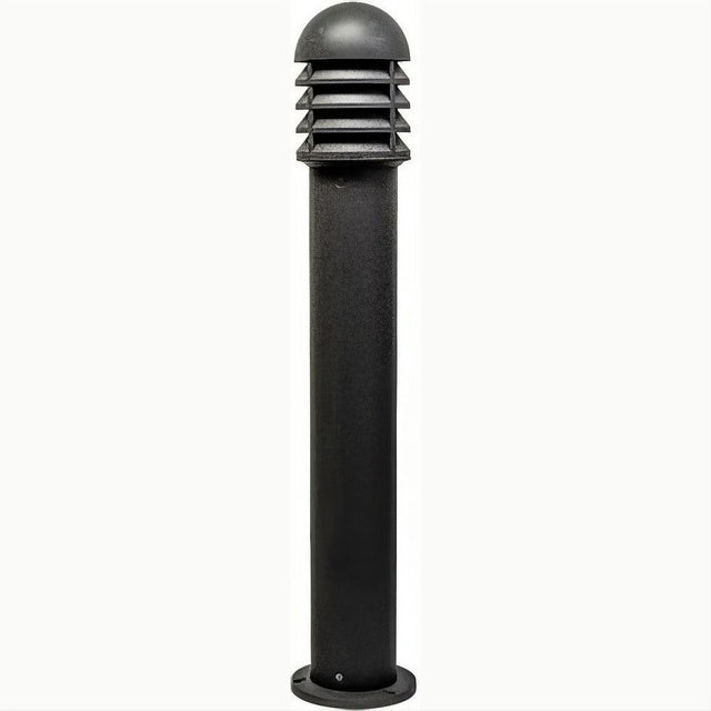 Dabmar Lighting D3400-L6-30K-B-CLR-CLR Cast Alum Bollard Shuttered 120V E26 LED 6W 30K Clear Black