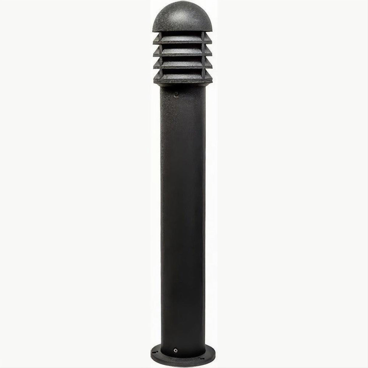 Dabmar Lighting D3400-L6-60K-B-CLR-CLR Cast Alum Bollard Shuttered 120V E26 LED 6W 60K Clear Black