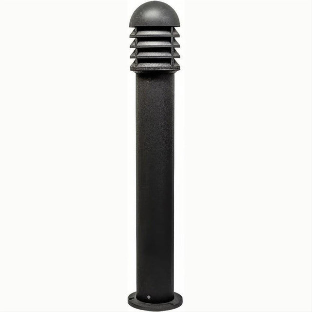 Dabmar Lighting D3400-L9-40K-B-FR-FR Cast Alum Bollard Shuttered 120V GU24 LED 9W 40K Frost Black