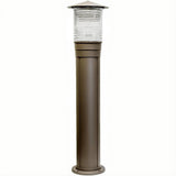 Dabmar Lighting D350-L12-30K-BZ Cast Alum Bollard Prism 120V-277V G24 LED 12W 30K Bronze