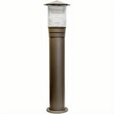 Dabmar Lighting D350-L9-27K-BZ Cast Alum Bollard Prism 120V GU24 LED 9W 27K Bronze