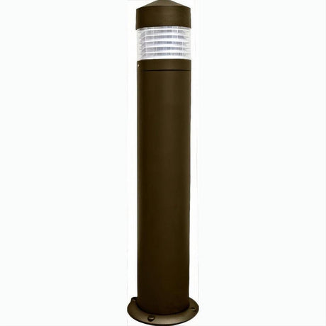 Dabmar Lighting D470-L12-30K-BZ Cast Alum Bollard Clear 120V-277V G24 LED 12W 30K Bronze