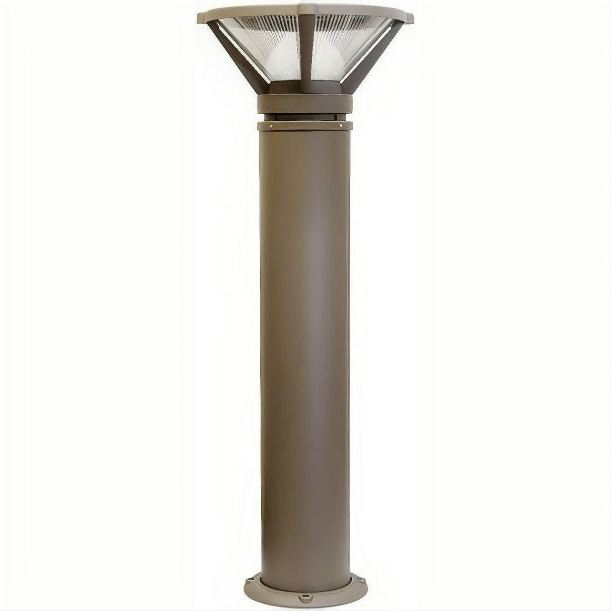 Dabmar Lighting D480-L12-50K-B Cast Alum Bollard Ribbed 120V-277V G24 LED 12W 50K Black
