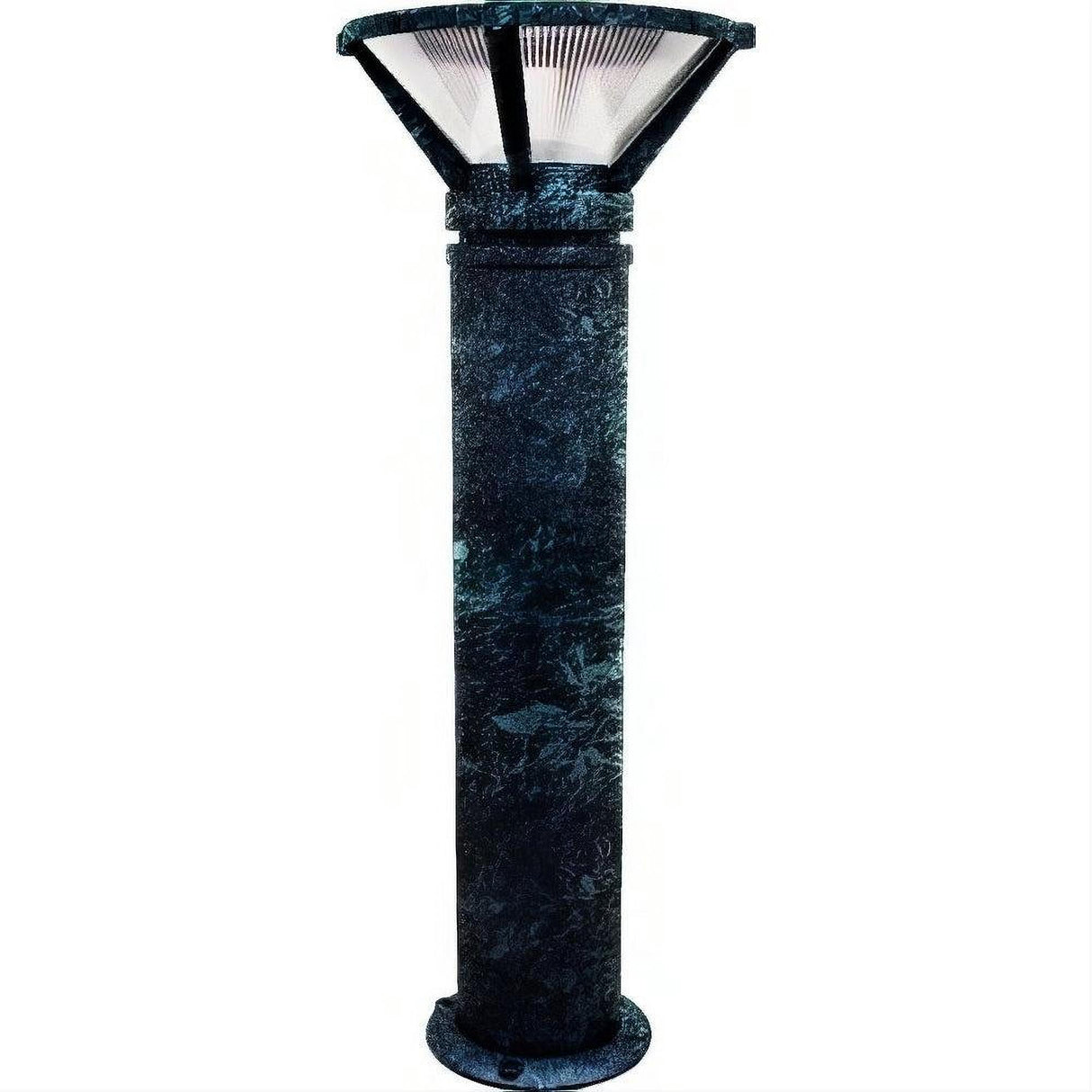 Dabmar Lighting D480-L6-30K-VG Cast Alum Bollard Ribbed 120V E26 LED 6W 30K Verde Green