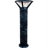 Dabmar Lighting D480-L6-30K-VG Cast Alum Bollard Ribbed 120V E26 LED 6W 30K Verde Green