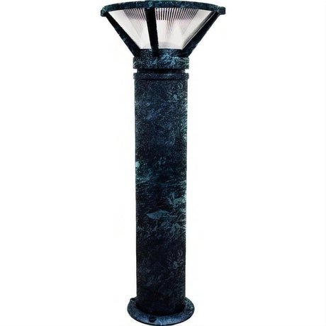 Dabmar Lighting D480-L6-30K-VG Cast Alum Bollard Ribbed 120V E26 LED 6W 30K Verde Green