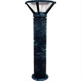 Dabmar Lighting D480-L6-RGBW-VG Cast Alum Bollard Ribbed 120V E26 LED 6W RGBW Verde Green