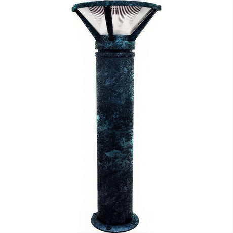 Dabmar Lighting D480-L9-27K-VG Cast Alum Bollard Ribbed 120V GU24 LED 9W 27K Verde Green