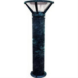 Dabmar Lighting D480-L9-40K-VG Cast Alum Bollard Ribbed 120V GU24 LED 9W 40K Verde Green
