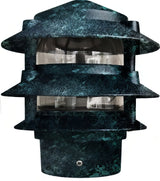 Dabmar Lighting D5000-L9-27K-3B-VG Cast Alum Pagoda 3-Tier 3" Base 6" Top 120V GU24 LED 9W 27K Verde Green