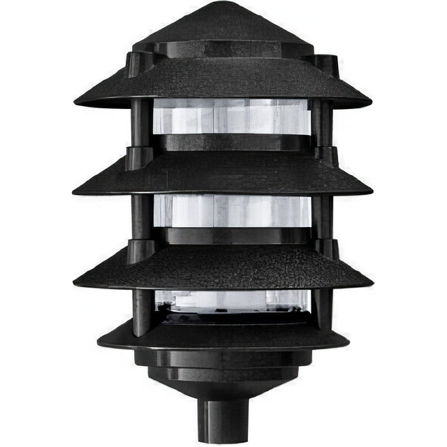 Dabmar Lighting D5100-B Cast Aluminum Four Tier Pagoda Light Black