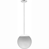 Dabmar Lighting D7501-24-W 16" Ceiling Globe Fixture 24" Drop White